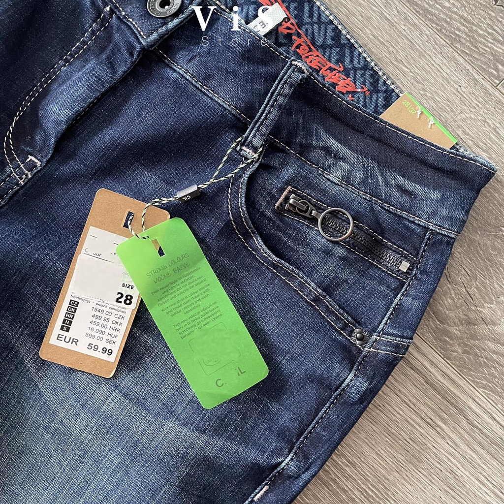 Quần jeans nữ màu xanh đậm