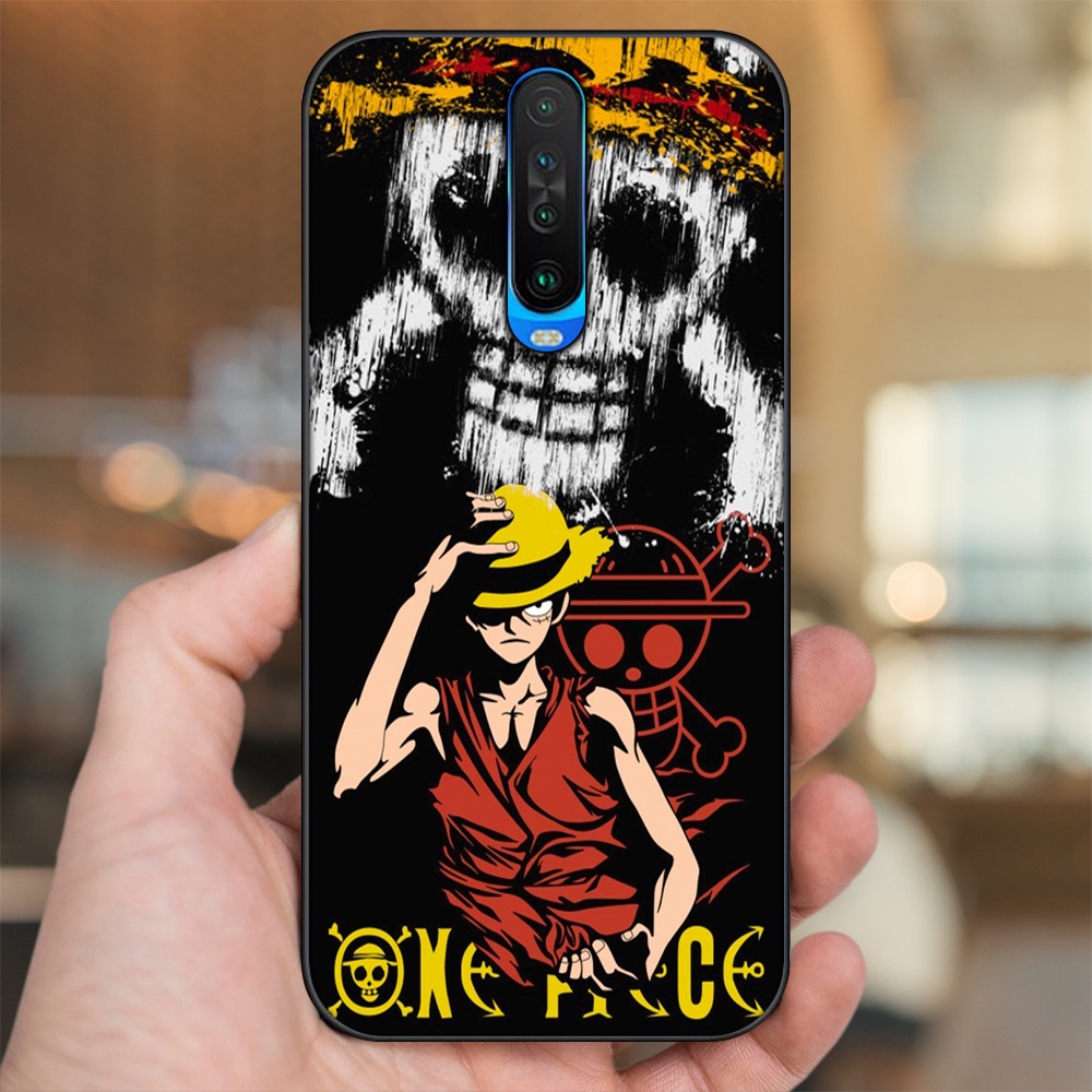 Ốp lưng Xiaomi K30 viền đen in hình Luffy One Piece
