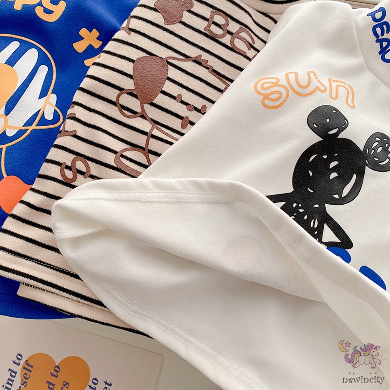 Áo Sweater Cổ Lọ Tay Dài In Họa Tiết Hoạt Hình Phong Cách Hàn Quốc Thời Trang Mùa Thu Cho Bé Trai Và Gái