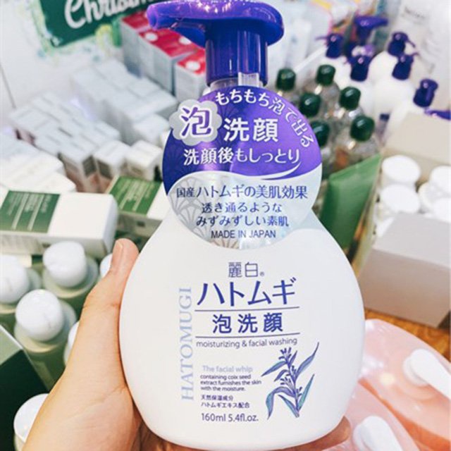 Sữa Rửa Mặt Tạo Bọt Hatomugi The Facial Whip 160ml