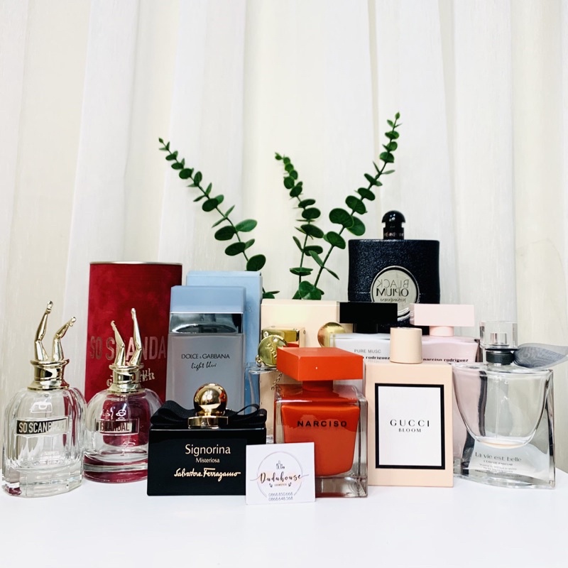 Vỏ chai nước hoa các loại để test mùi, làm đồ decor trang trí - Duduhouse