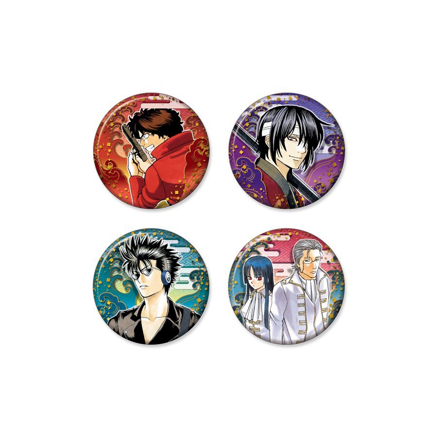 ( 1c ) Huy hiệu in hình GINTAMA LINH HỒN BẠC pin cài áo anime chibi xinh xắn