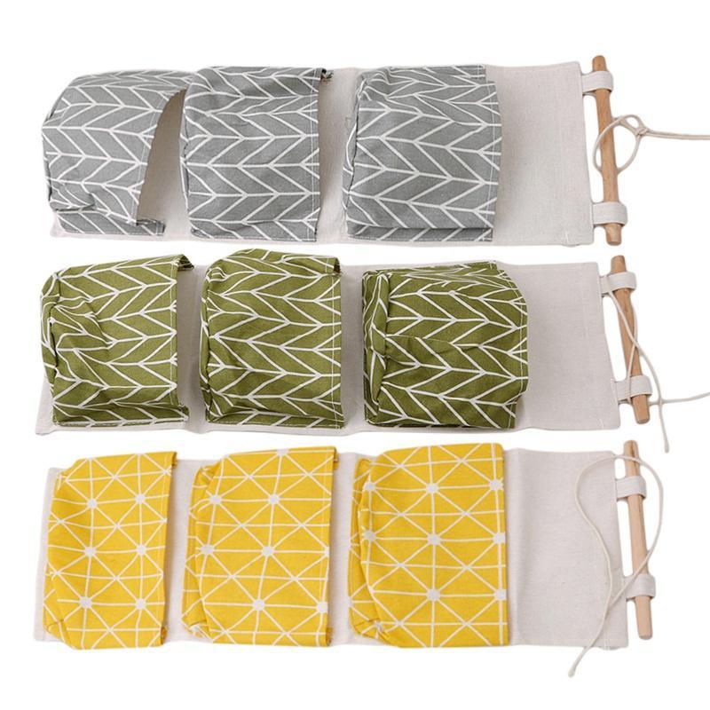 Túi đựng đồ đa năng - Túi vải 3 tầng decor trang trí nhà cửa Boho Thế Hệ Mới No.101254