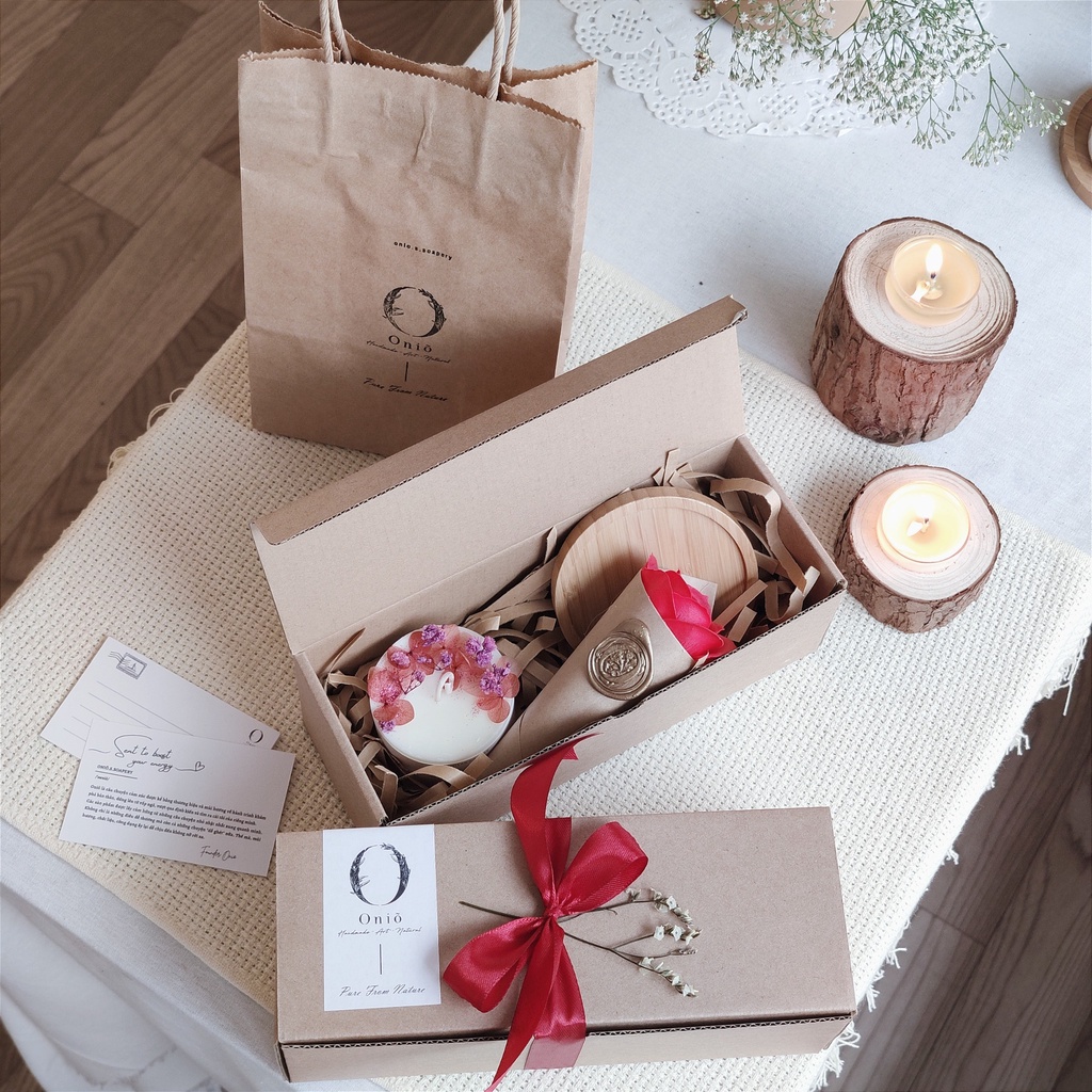 Hộp quà tặng cho nữ, nam, thầy cô giáo, handmade by Oniõ, kích thước 22x8x8cm