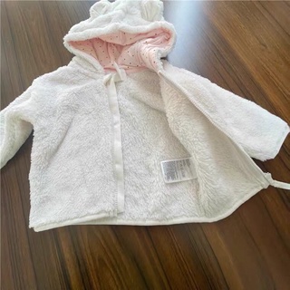 Áo khoác lông HM tai gấu cho bé