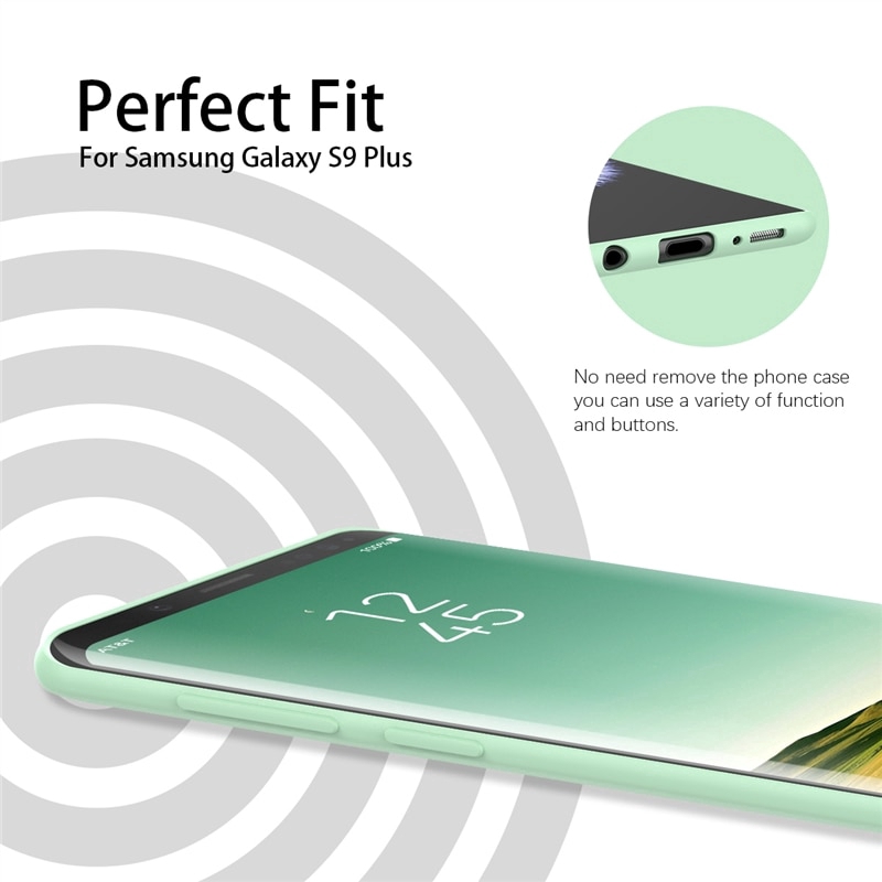 Ốp điện thoại silicone màu trơn dành cho Samsung Galaxy S6 S7 edge S8 S9 S10 Plus S10e 5G