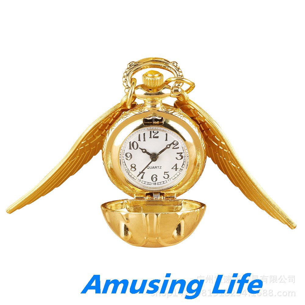 Quartz Pocket Watch Mới Harry Potter Trái Snitch Bóng Lớn Cánh Retro Thạch Anh Nhỏ Đồng Hồ Bỏ Túi Nhà Sản Xuất Bán Buôn