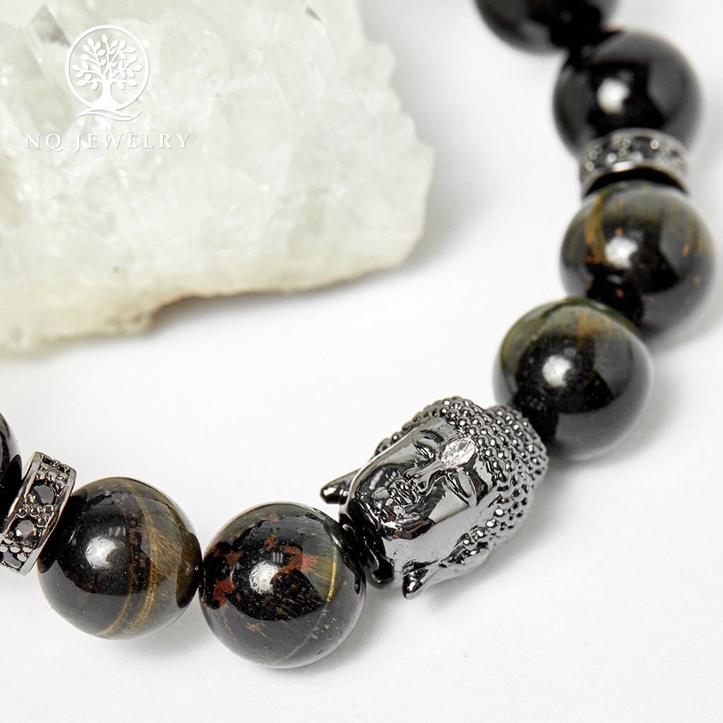 Vòng tay phối charm phật hợp kim kết dây - NQ Jewelry