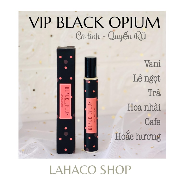 Tinh dầu nước hoa nữ chính hãng thơm lâu giá rẻ mini Black Opium dầu thơm nữ cá tính quyến rũ Lahaco Shop