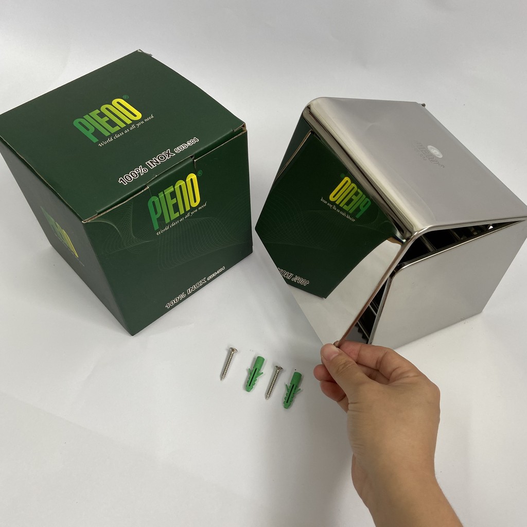 Lô giấy inox 304- Hộp đựng giấy vệ sinh inox 304 PIENO