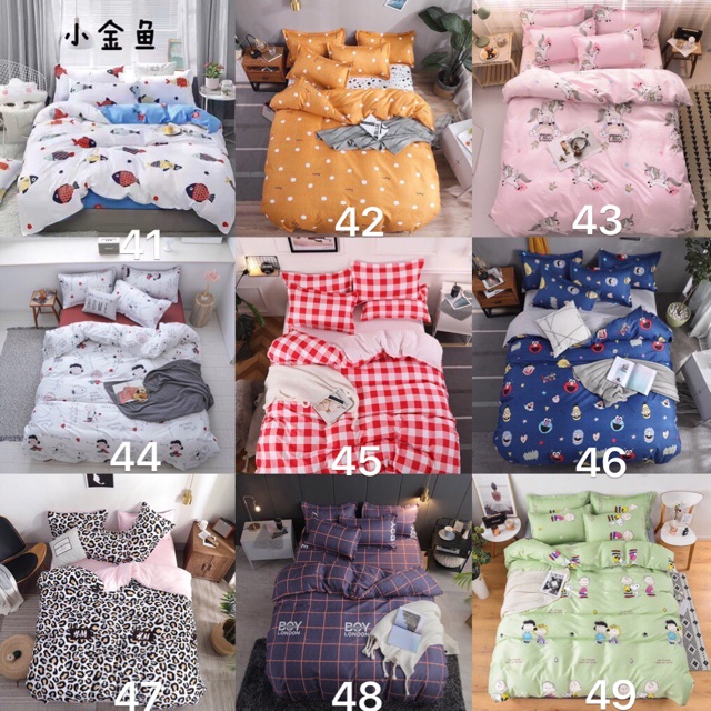 Set CHĂN PHAO phồng ga gối cotton poly, được chọn mẫu | BigBuy360 - bigbuy360.vn