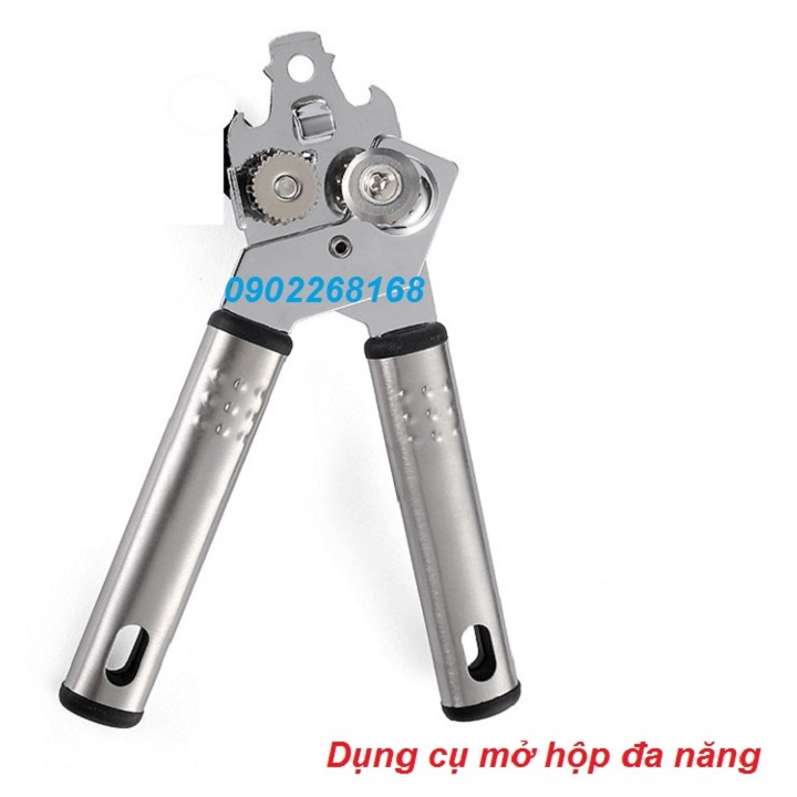 Dụng cụ khui đồ hộp mở lon đa năng inox tay cầm chống trượt