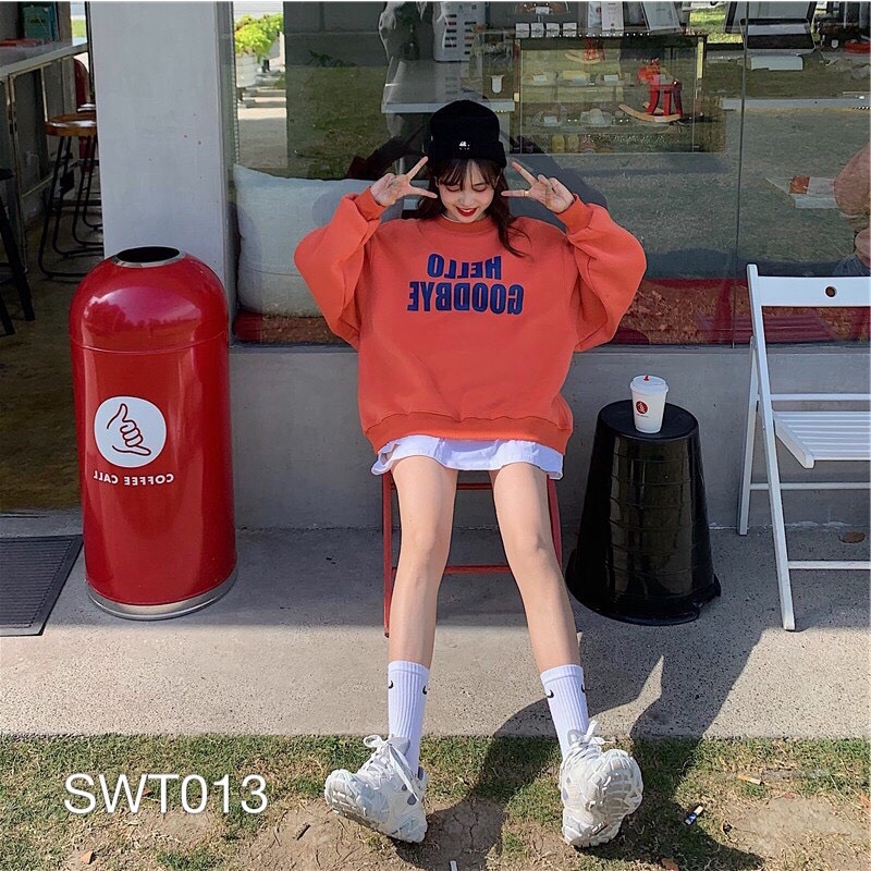 Áo sweater in chữ hell0 dành cho nam và nữ VN CLO - SWT013