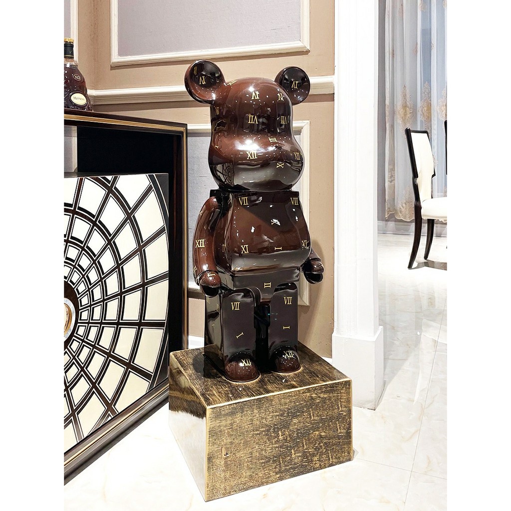 Bearbriick size 80 - Đồ chơi sưu tầm - Tượng gấu Bear cao cấp sáng tạo trang trí phòng khách