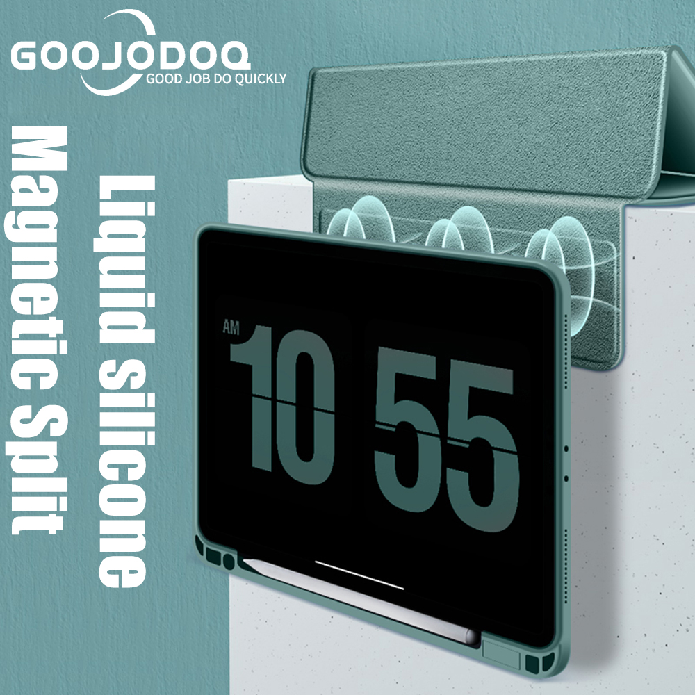 Bao Da Máy Tính Bảng GOOJODOQ Thiết Kế Gập Làm Ba Từ Tính Phối Silicone Cho iPad 11inch 2020 2021 2018 iPad Air 4 10.9 | BigBuy360 - bigbuy360.vn