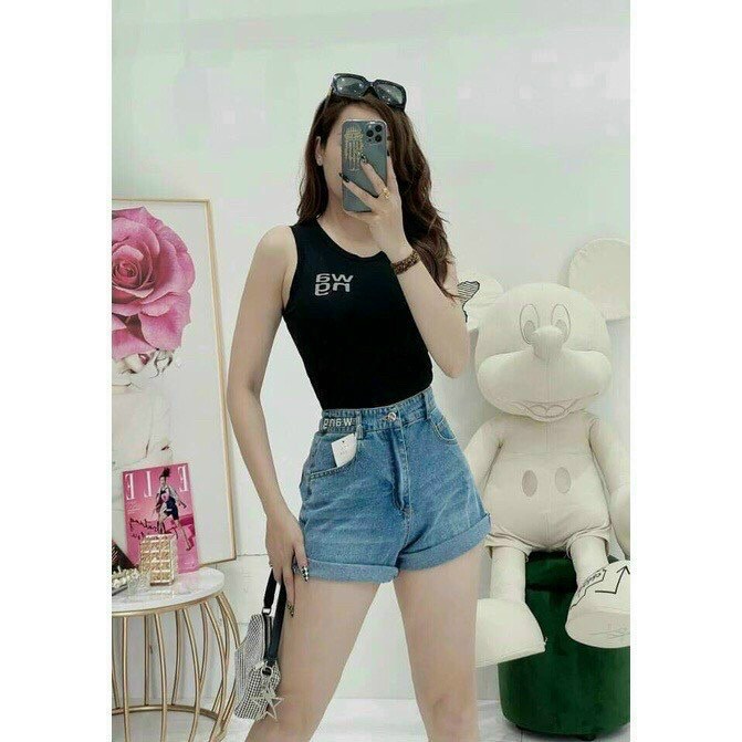 Áo thun 3 lỗ thêu chữ W ang