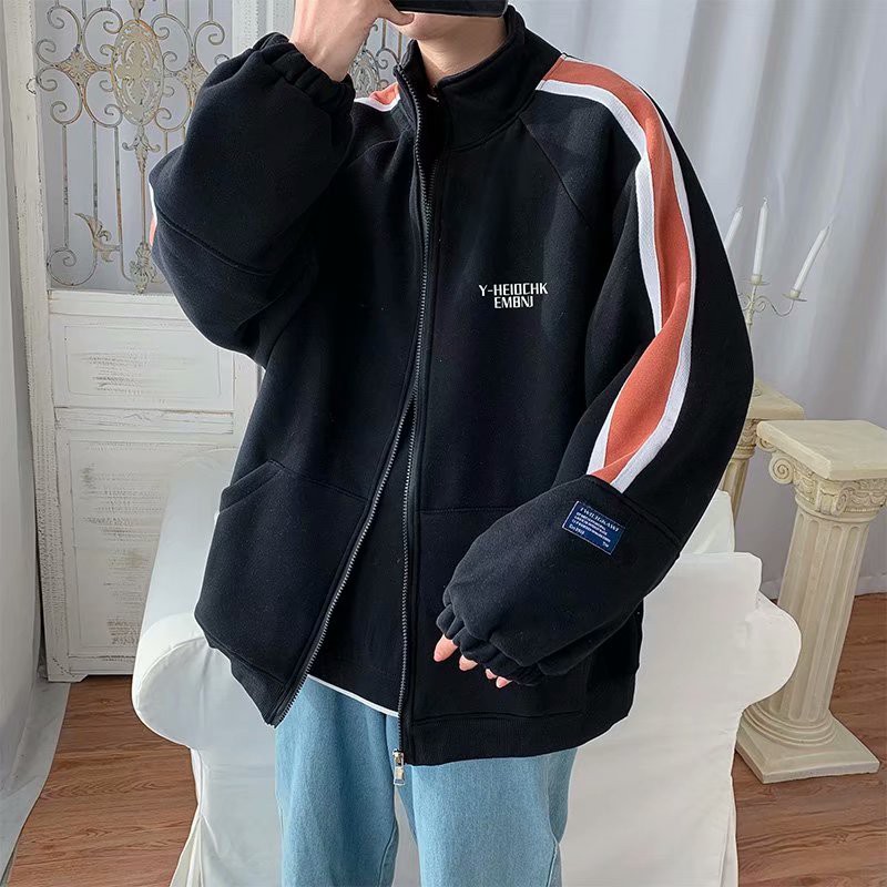 Áo khoác bóng chày dáng rộng phong cách Hip Hop Hàn Quốc mới cho nam