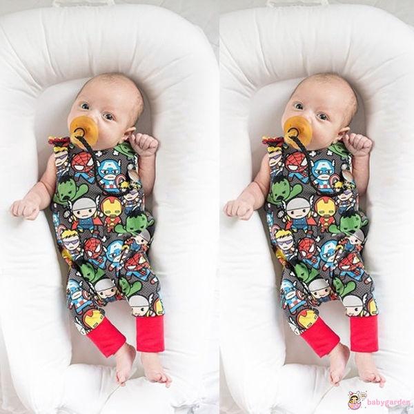 Jumpsuit Bodysuit Romper Liền Mảnh Có In Hình Nhân Vật Hoạt Hình Cho Các Bé Nhỏ Sơ Sinh