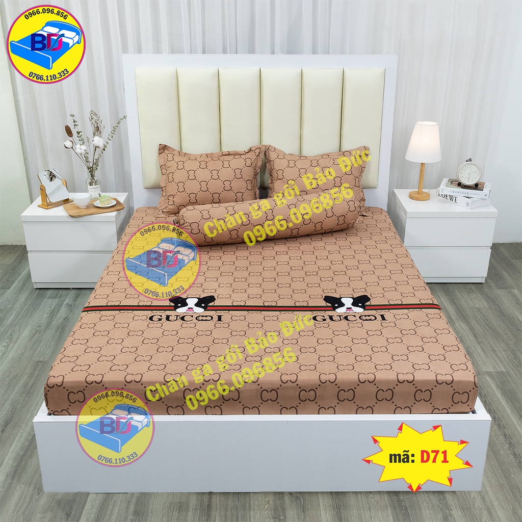 Bộ ga giường cotton poly cao cấp ( gồm 4 món )