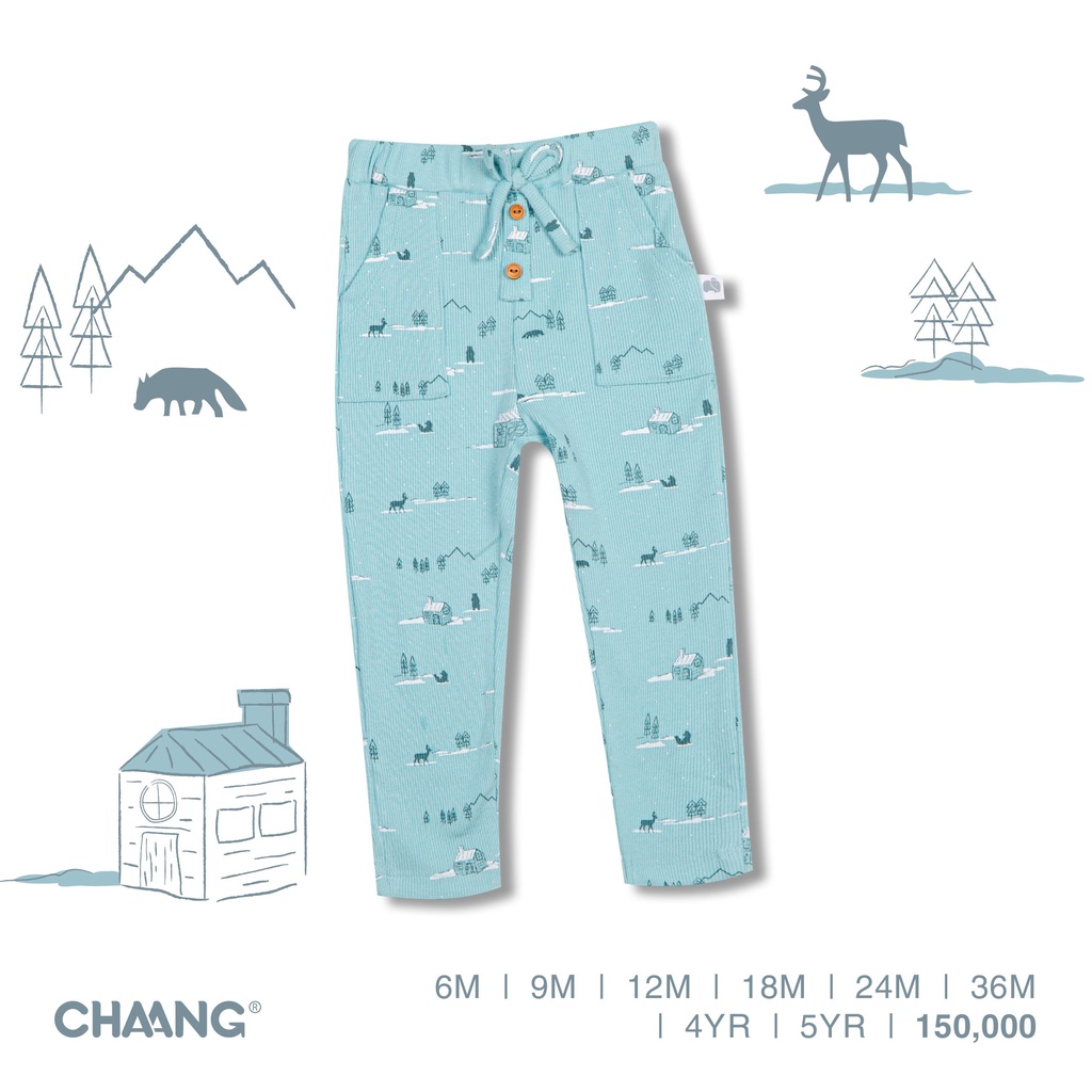 Quần legging bé gái dài ôm chân len tăm Snow Chaang