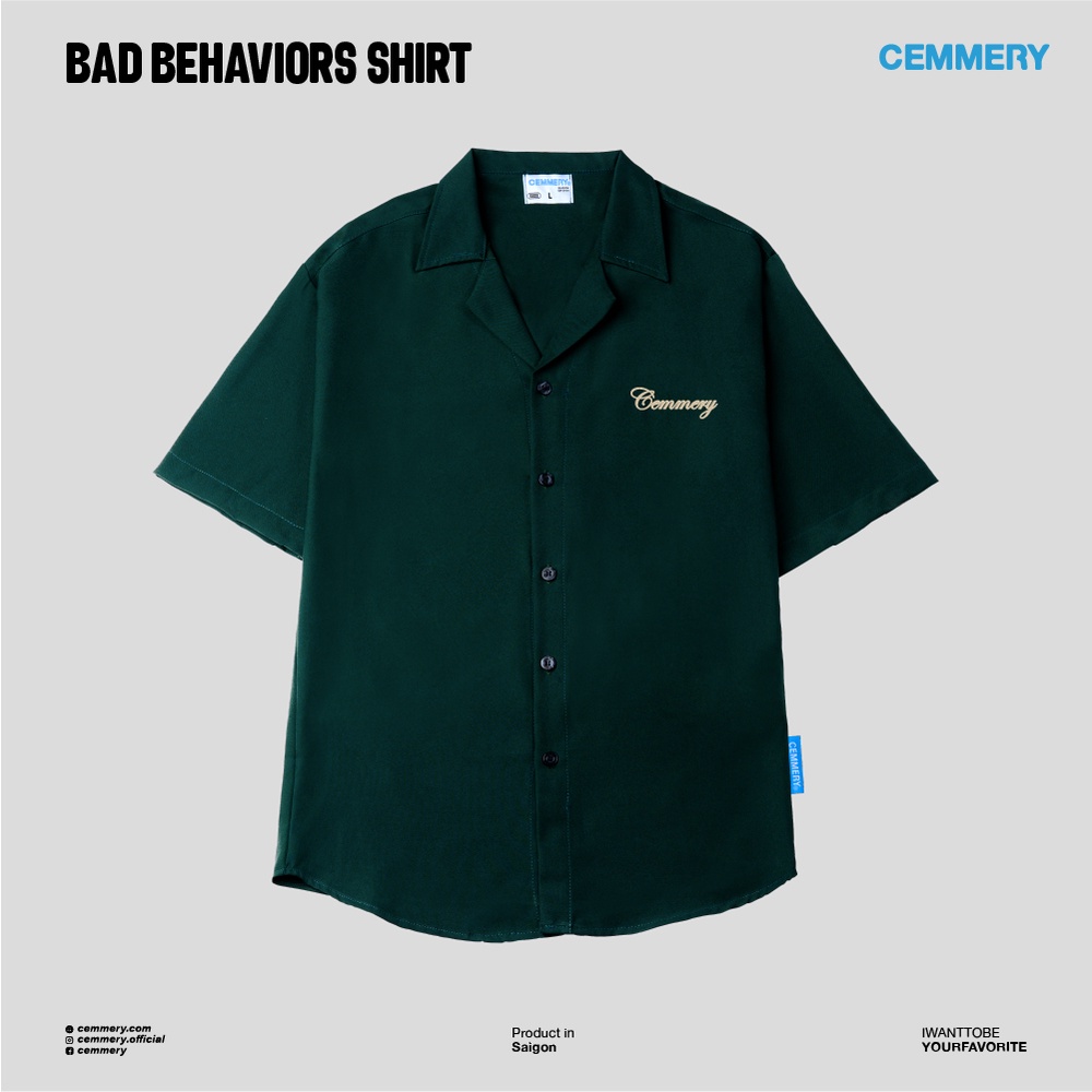 Áo Sơ Mi tay ngắn Local Brand &quot;BAD BEHAVIORS SHIRT&quot; # 3 Color