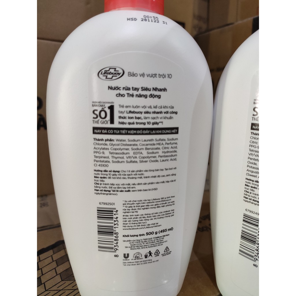 LIFEBUOY Nước Rửa Tay Bảo Vệ Vượt Trội, Chăm Sóc Da, Làm Bếp Chanh 500g 500 g | BigBuy360 - bigbuy360.vn