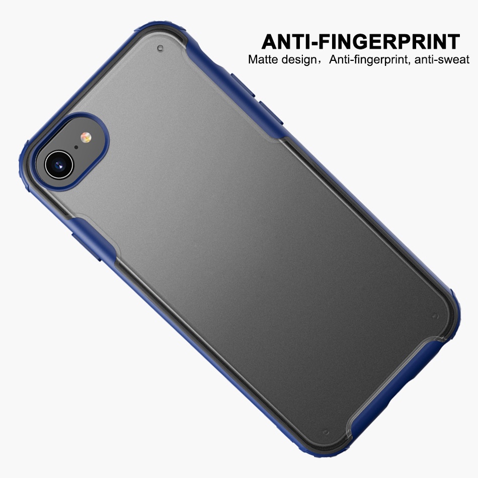 Ốp Điện Thoại TPU + PC Trong Suốt Chống Sốc Cho iPhone SE 2022 8 7 Plus 12 11 Pro Max XS XR SE2 SE3