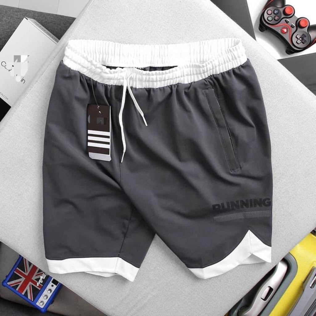 (bigsize) short thun phối viền chân running sz 90 - 140kg