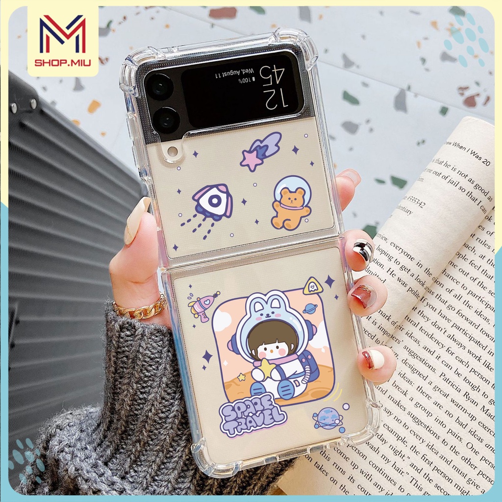 Ốp in MC Samsung Galaxy Z Flip 5 Z Flip4 5G / Z Flip 4 / Z Flip3 5G / Z Flip 3 trong suốt mẫu dễ thương