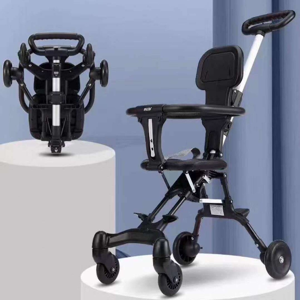 Xe Đẩy 4 Bánh Gấp Gọn Đảo 2 Chiều Siêu Nhẹ Cho Bé Đi Du Lịch