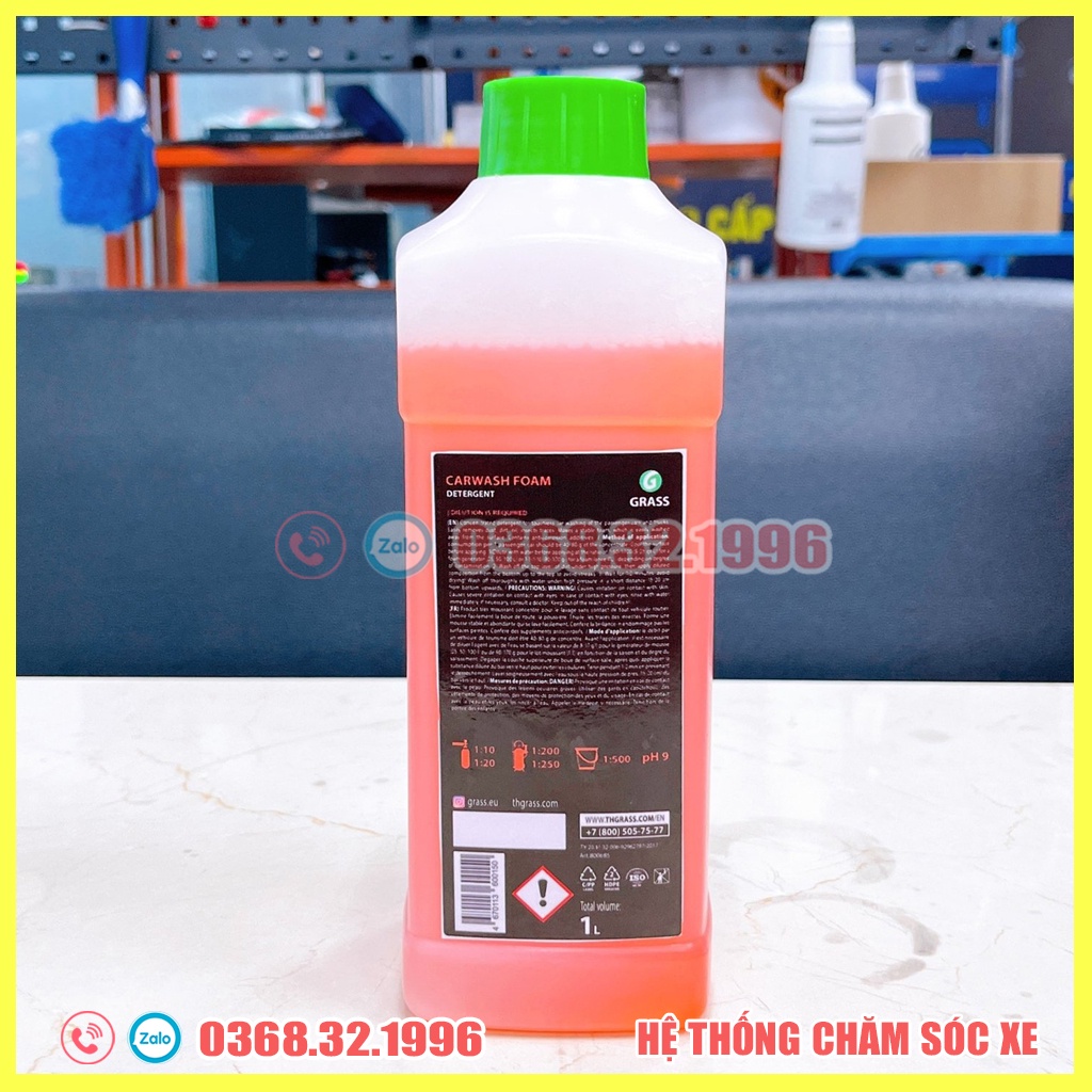 Dung Dịch Rửa Xe, Nước Rửa Xe Bọt Tuyết Cao Cấp Carwash Foam - Grass 1L