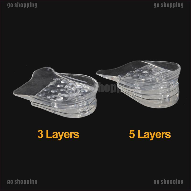 {go shopping}5Layers Height Increase Shoes Cushion Silicone Inner Heightening Shoe Pad