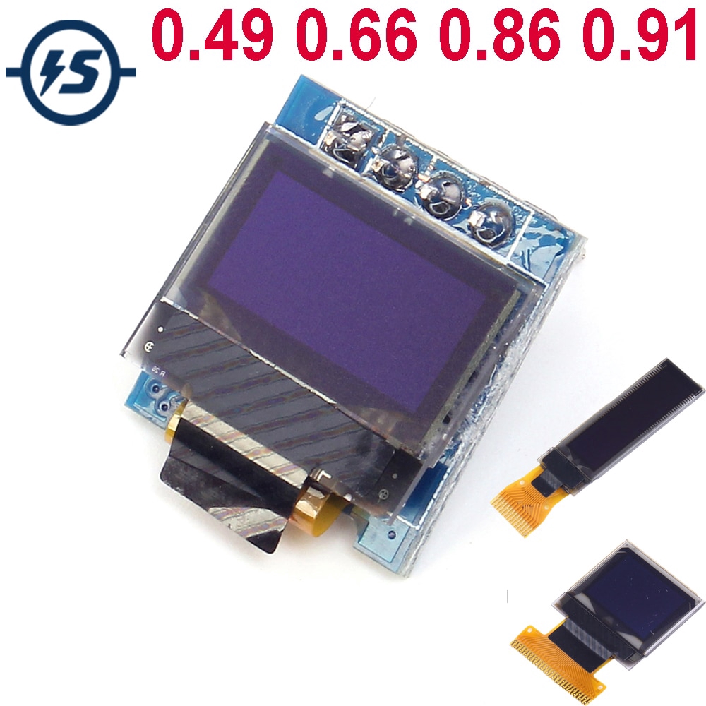 OLED Display Module Screen I2C IIC Serial for Arduino 0.49/0.66/0.86/0.91 inch AVR STM32