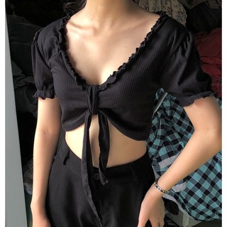áo croptop cột nơ