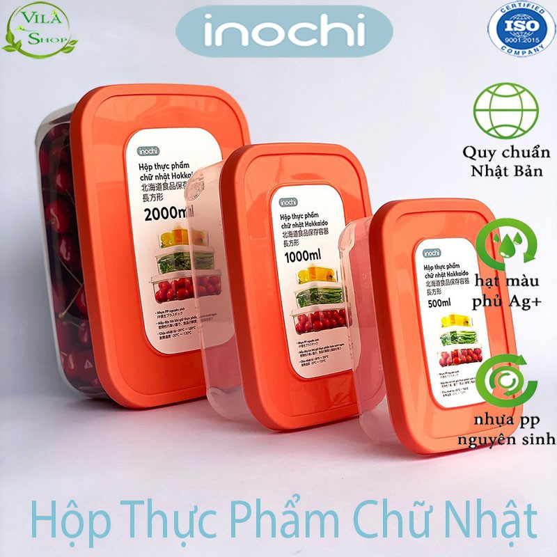 [ 12 Phân Loại] Hộp Thực Phẩm, Hộp Nhựa Chữ Nhật Cao Cấp Inochi - Nhựa Việt Nhật Để Tủ Lạnh Bảo Quản Giữ Nhiệt