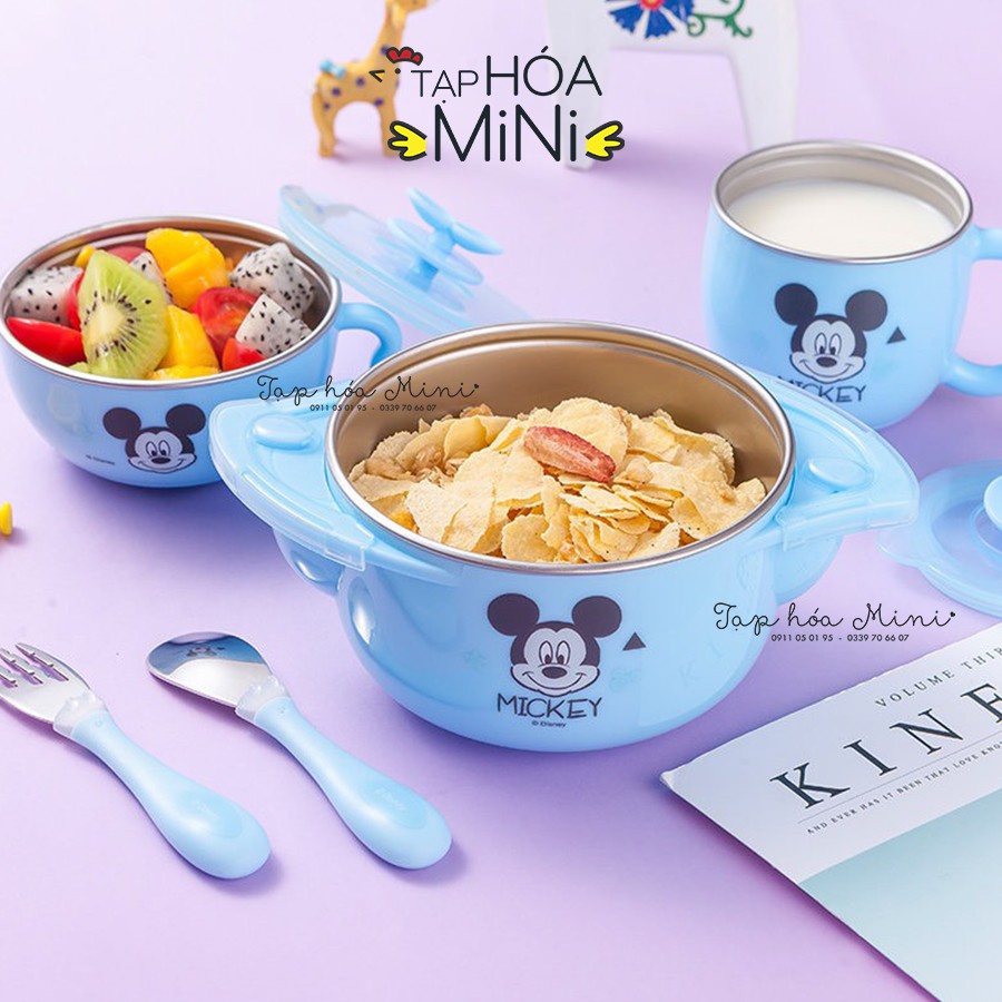 Bộ ăn dặm Disney thép không gỉ cao cấp