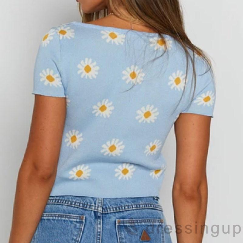 Áo Thun Nữ Tay Ngắn Thiết Kế Độc Đáo Cá Tính