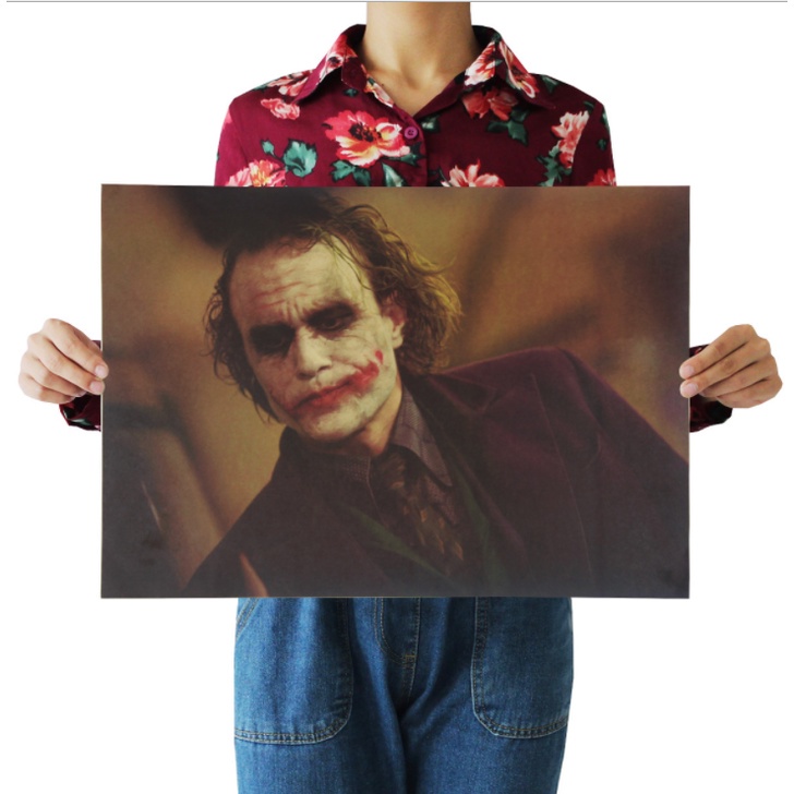 Tranh Giấy kraft Trang Trí Hình Kỵ Sĩ Bóng Đêm Phong Cách retro