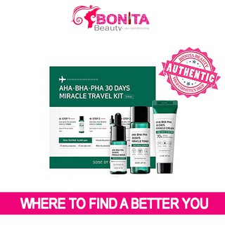Bộ Dưỡng Giúp hêt Mụn CHỈ SAU 30 NGÀY Some By Mi AHA-BHA-PHA 30 Days Miracle mini (3 món)