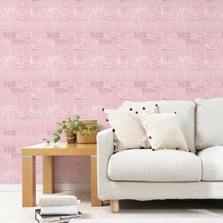 10M GIẤY DÁN TƯỜNG GẠCH HỒNG CHỮ (kt: dài 10m x rộng 45cm / cuộn)