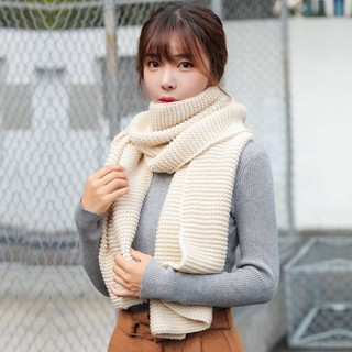 Khăn Len Đan Sợi To Phong Cách Hàn Quốc