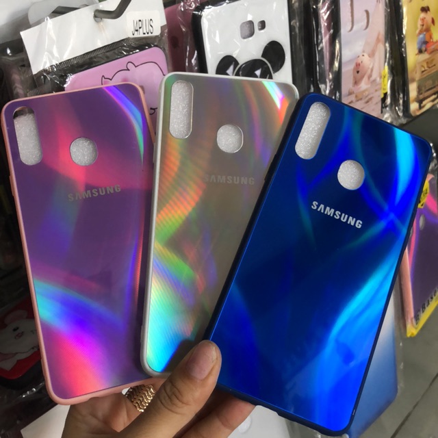 Samsung Galaxy A20S Ốp lưng viền dẻo lưng tráng gương