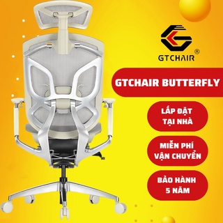 [Hỏa Tốc 30p] Ghế Ergonomic Công Thái Học GTChair Dvary Butterfly Trắng - Chế độ ngả 160 độ - Màu sắc sang trọng