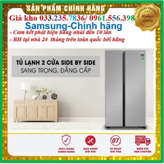 Tủ lạnh Samsung Inverter 680 lít RS62R5001M9/SV Chính hãng - Mới 100%