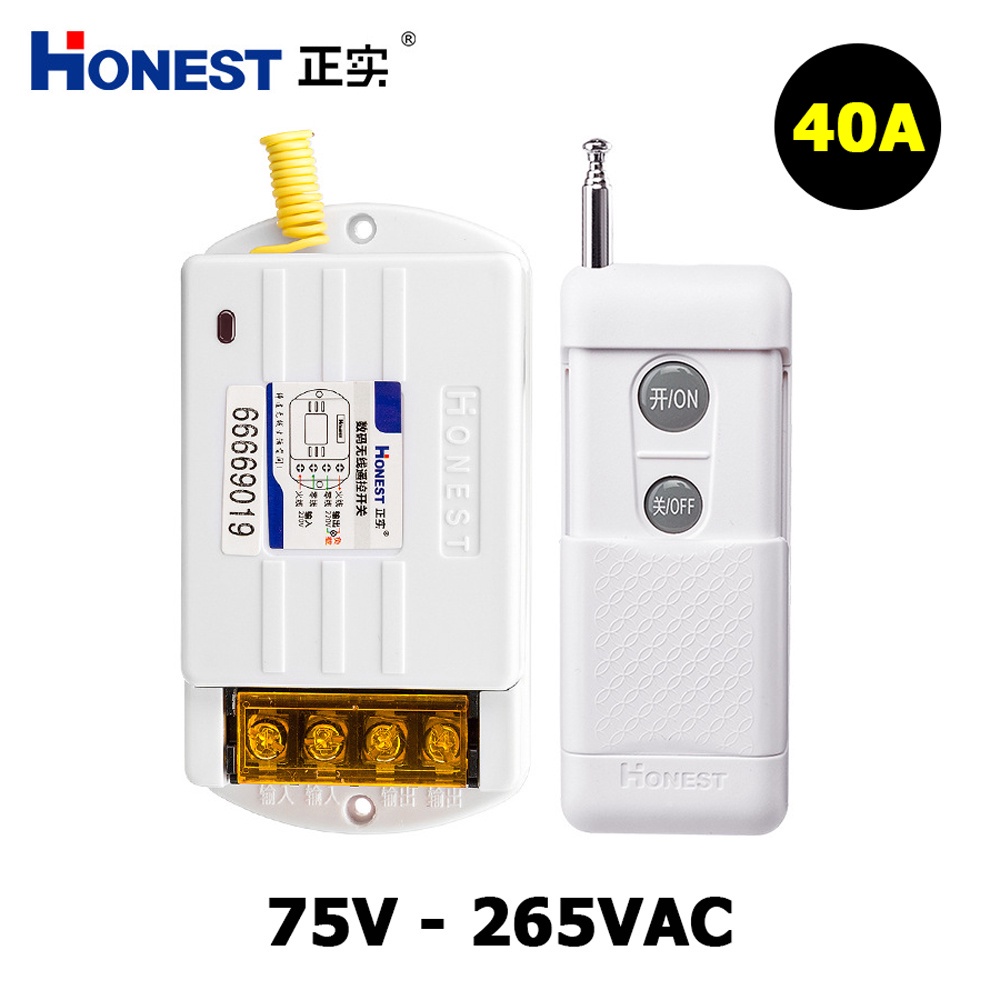 Công tắc điều khiển từ xa Honest HT-6220KGD 1000m công suất lớn 40A