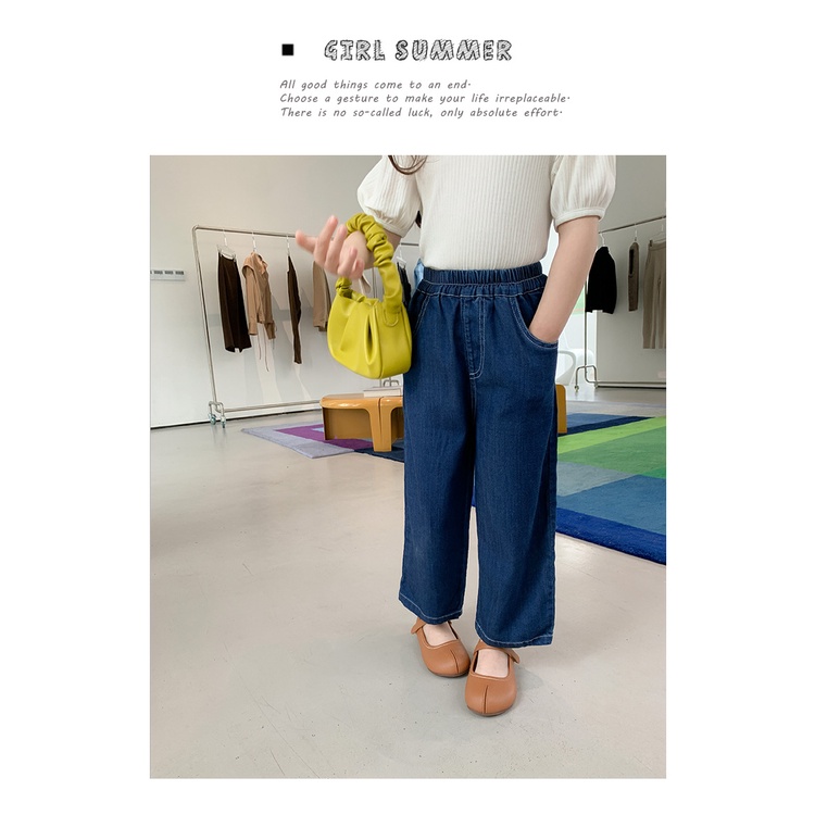 Quần jean xuông 2 màu cho bé trai bé gái mới style Hàn Quốc B70-21190