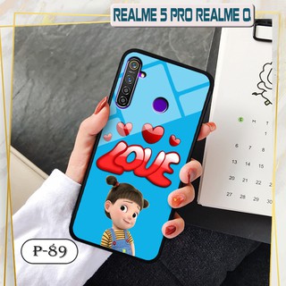 Ốp lưng kính 3D Realme 5 Pro/ Realme Q-cute