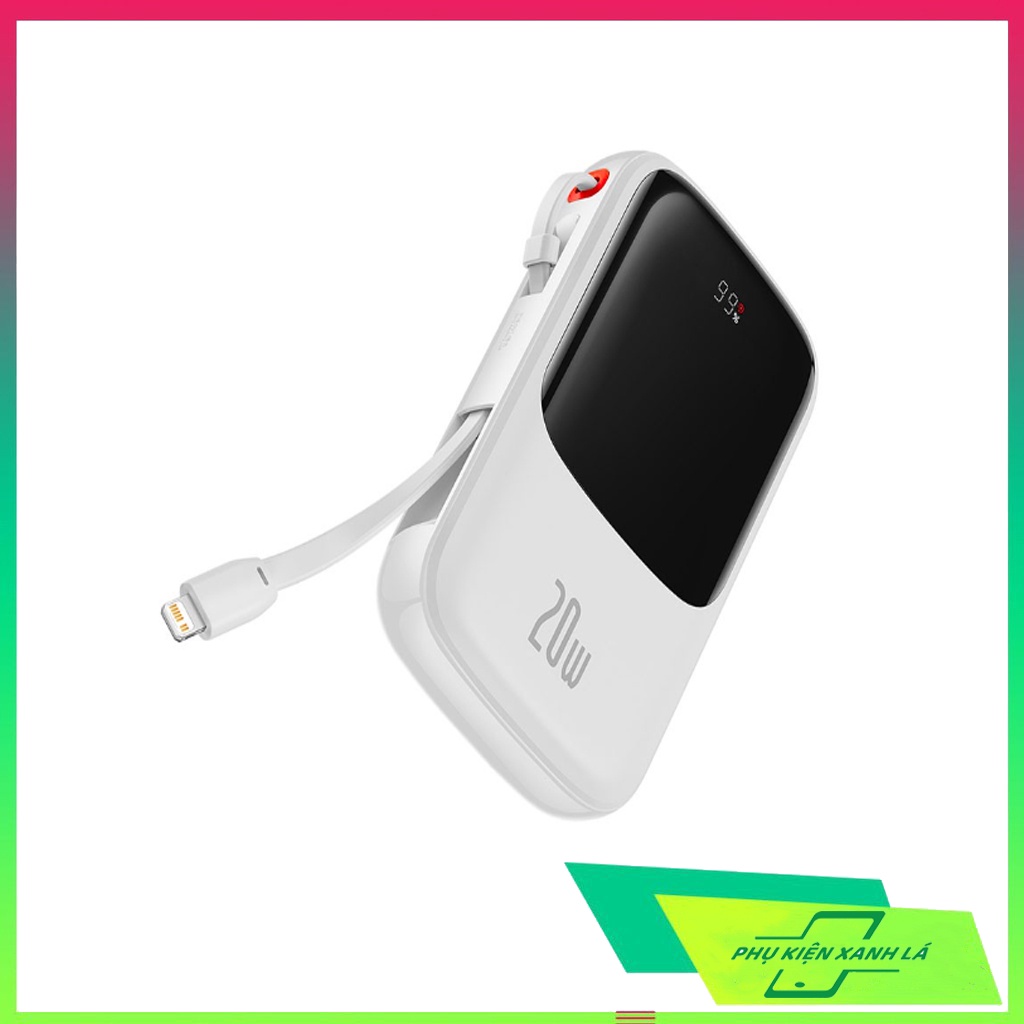 Pin dự phòng tích hợp cáp sạc Baseus Qpow Pro Digital Display Fast Charge Power Bank 10000mAh 20W