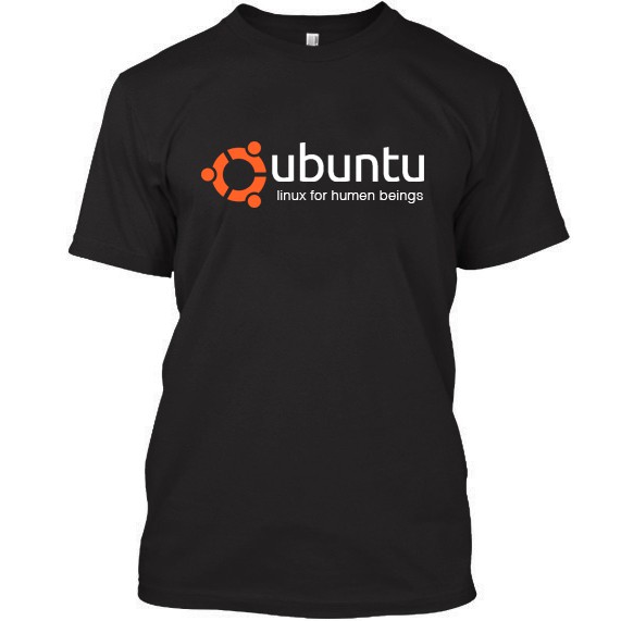 Áo thun ubuntu mẫu 13 đen