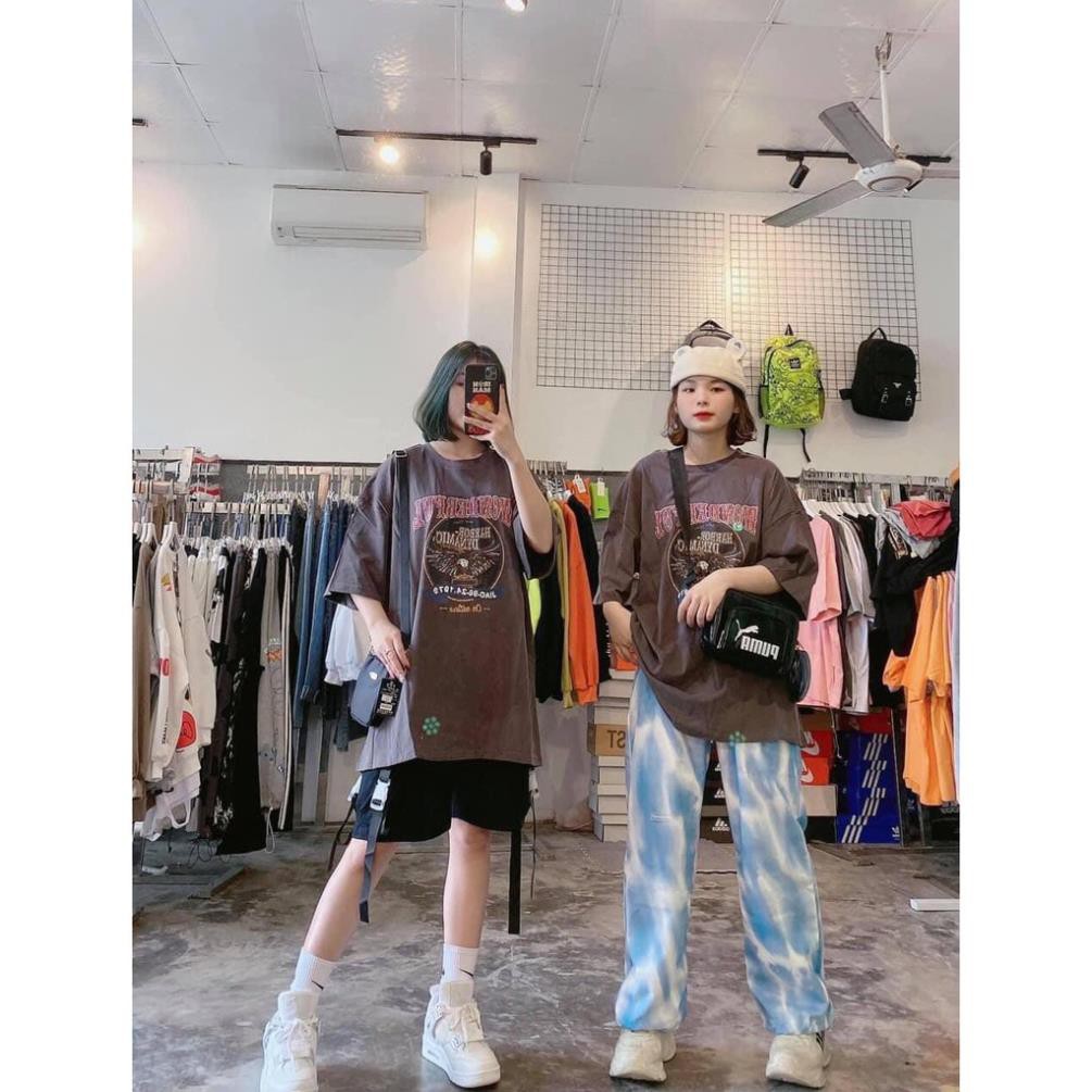 Áo thun tay lỡ oversize unisex in hình đại bàng cao cấp nam nữ form rộng đẹp giá rẻ kiểu hàn quốc DUKO FASHION AT38